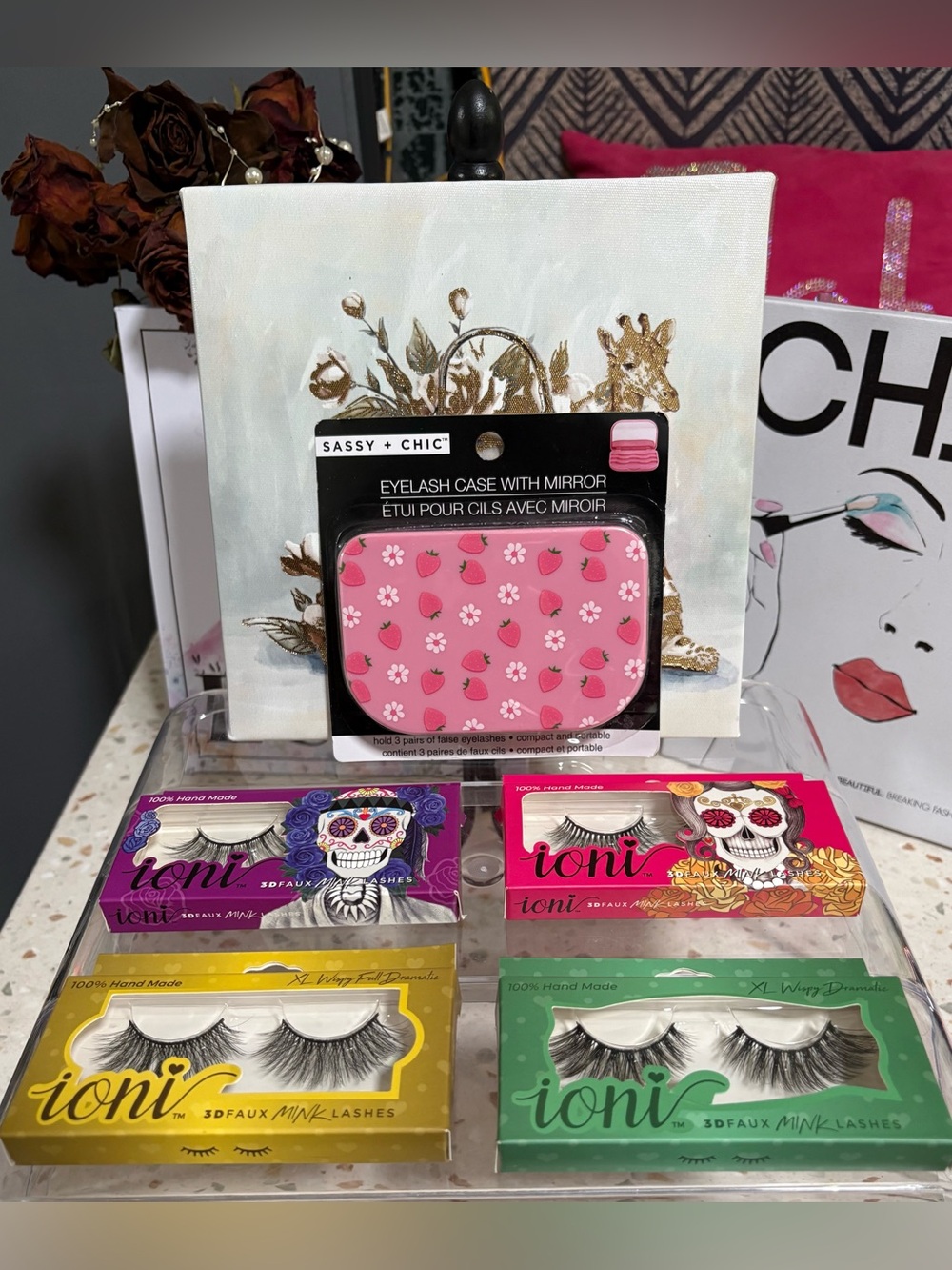 ✨IONi 3D Faux Mink Lash Bundle + 
Sassy & Chic Strawberry Eyelash Case Set✨
